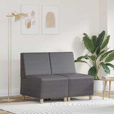 Modular Sofa Unit Armless 2 pcs Grey 55 x 74 x 82 cm 3399770