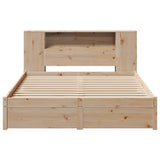 Bookcase Bed without Mattress 140x190cm Solid Wood Pine 3322355