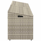 Garden Storage Box Light Grey 220x50x58 cm Poly Rattan 4104078