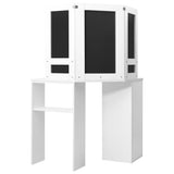Corner Dressing Table Cosmetic Table Make-up Table White 288451