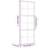 Sliding Door Gold 76x205 cm Clear ESG Glass and Aluminium 155166