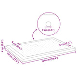 Shower Base Tray with Dots 100 x 70 x 4 cm ABS Black 42033514