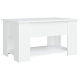 Coffee Table White 79x49x41 cm Engineered Wood 809710