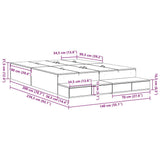 Storage Bed Frame with Drawer Black oak 236.5 x 140 x 31.5 cm 3335638