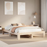 Bed Frame without Mattress 150x200 cm King Size Solid Wood Pine 3308735