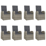 9 Piece Garden Dining Set Grey Poly Rattan&Solid Wood Acacia 3157625