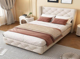 Upholstered bed,Single Bed-3ft ,With slatted frame and headboard, Button Rivet N606P243925B