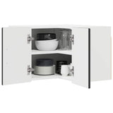Wall Corner Cabinet PORTO Black 57 x 57 x 40 cm Engineered Wood 885306