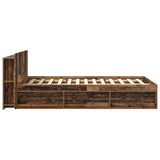Bed Frame with Storage Old Wood 120 x 200 cm Engineered Wood 3433363