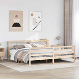 Bed Frame without Mattress 200x200 cm Solid Wood Pine 3305834