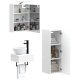 Bathroom Cabinet Set 4 pcs White 43 x 16 x 62.5 cm 3407367