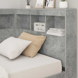 Storage Headboard Concrete Grey 90 cm Engineered Wood 3335520