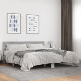 Bed Frame without Mattress Grey Sonoma 200x200 cm 3280175