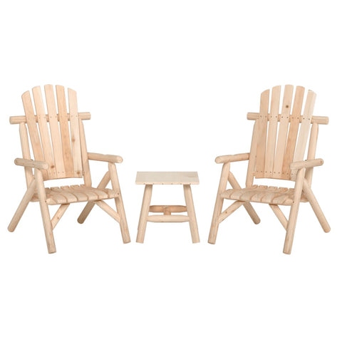 ZNTS 3 Piece Garden Lounge Set Solid Wood Spruce 3185511