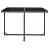 42544 9 Piece Outdoor Dining Set with Cushions Poly Rattan Brown