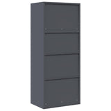 Storage Cabinet 2 pcs Anthracite 60 x 40 x 145 cm Steel 3438695