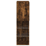TV Cabinet with LED Lights Smoked Oak 30.5x30x102 cm 837023