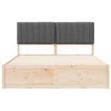 Bed Frame with Upholstered Headboard Dark Grey 160 x 200 cm 3398220