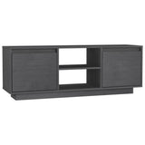 TV Cabinet Grey 110x30x40 cm Solid Pinewood 809902