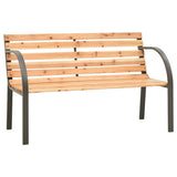 Garden Bench Natural Wood Chinese Fir Wood, Steel Kids Size Tough 317119