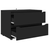 Storage Cabinet 80 x 48 x 57 cm Engineered Wood Black 888818