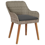 Garden Chair 2 pcs Black 62.5 x 55 x 82 cm Poly Rattan 42006213