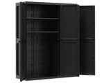 Outdoor Storage Cabinet Black 97x37x165 cm PP 364208