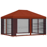 Gazebo with Sidewalls 4 x 3 m Terracotta Polyester and Steel 900388