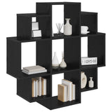Wall Shelf Black Oak 90 x 25 x 90 cm Engineered Wood 8012173
