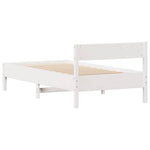 Bed Frame without Mattress White 90x200 cm Solid Wood Pine 3301759