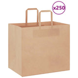 Paper Bags 250 pcs with Handles Brown 32x22x28 cm 4101820