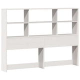 Bookcase Bed without Mattress White 140x190cm Solid Wood Pine 3322386