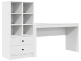 Desk with Drawer with Shelf with Storage 2 pcs White 3337329