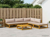 Sofa Set 6 pcs Natural Solid Acacia Wood 3417237