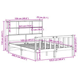 Bookcase Bed without Mattress White 120x200 cm Solid Wood Pine 3321703