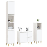 ZNTS 3 Piece Bathroom Cabinet Set White Engineered Wood 3185535
