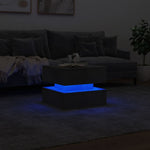 ZNTS Coffee Table with LED Lights Concrete Grey 50x50x40 cm 839857