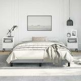 Bed Frame without Mattress Light Grey 152x203 cm Queen Fabric 346761