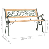 Garden Bench 122 cm Solid Firwood 317118