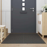 Doormat Stripe Black and Grey 115x200 cm 4105597