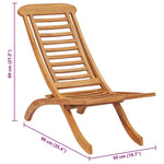 Folding Garden Chair 50x90x69 cm Solid Wood Teak 319163