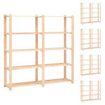 5-Tier Storage Racks 5 pcs 170x38x170 cm Solid Pinewood 500 kg 3051111