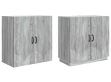 Cabinet Set 2 pcs Grey Sonoma Engineered Wood 3416787