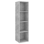 4 Piece TV Cabinet Set Concrete Grey Engineered Wood 3079812