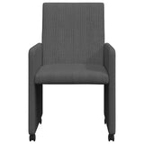 Dining Chairs with Wheels 2 pcs Dark grey 57 x 66 x 94 cm 42017802