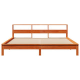 Bed Frame without Mattress Wax Brown 200x200 cm Solid Wood Pine 3309727