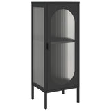 Sideboard Black 40x35x105 cm Glass and Steel 352999