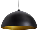 ZNTS Ceiling Lamp 2 pcs Height-adjustable Semi-spherical Black 241113