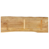 Table Top 120x40x3.8 cm Live Edge Solid Wood Mango 370734