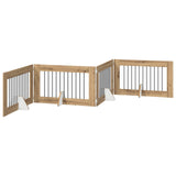 Dog Gate with Stands 4 pcs Artisan Oak 100 x 60 cm 892120